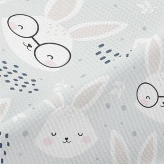 Lively And Cute Rabbit Piqué