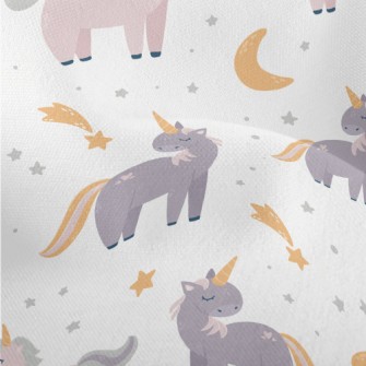 Unicorn And Starry Sky Lightweight Performance Linen