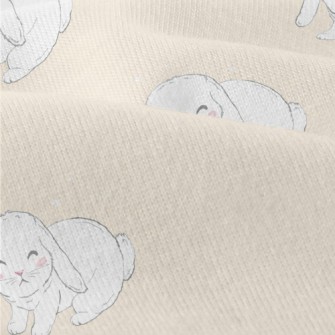 Hand Drawn White Pet Rabbit Modern Jersey