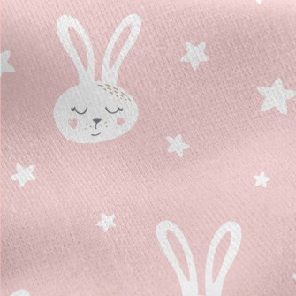 Starry Sky And Sleeping Bunny Jersey Backed Fleece