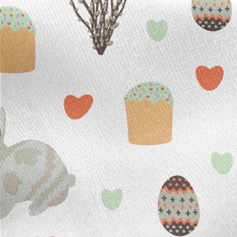 Classic Easter Elements Jersey Backed Fleece