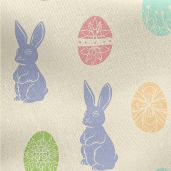 Exquisite Easter Eggs Jersey Backed Fleece