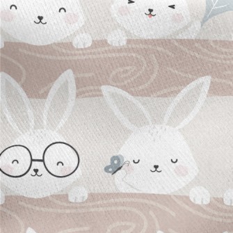 Lively Rabbit Party Jersey Backed Fleece