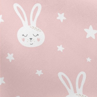 Starry Sky And Sleeping Bunny Pongee