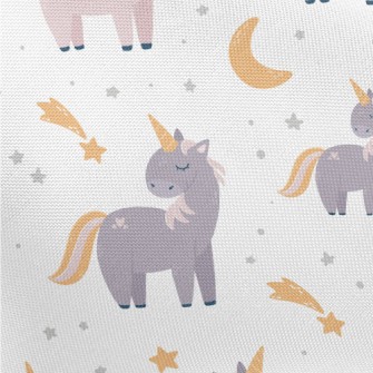 Unicorn And Starry Sky Pongee