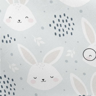 Lively And Cute Rabbit Pongee