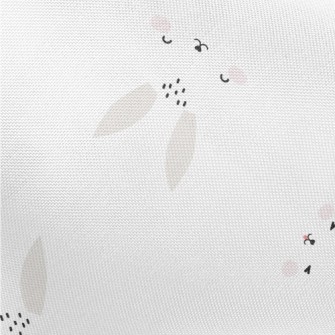 Cute Expression Rabbit Pongee