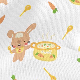 Cute Rabbit Cooking Farm Soup Stretch Jersey