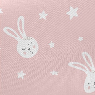 Starry Sky And Sleeping Bunny Midweight Cotton Poplin
