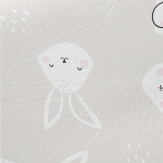Excited Cute Rabbit Midweight Cotton Poplin