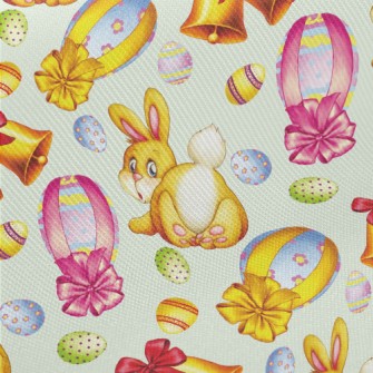 Watercolor Hand Painted Easter Midweight Cotton Poplin