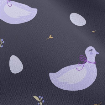 Elegant Purple Swan Chiffon