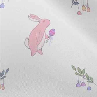 Easter Bunny And Colorful Eggs Chiffon