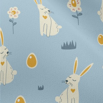Elegant Bunny And Easter Eggs Chiffon