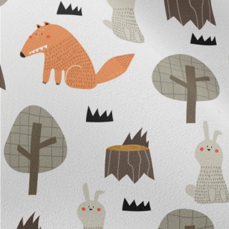 Forest Fox And Hare Chiffon