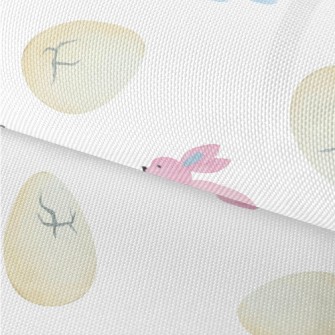 Hand Drawn Watercolor Rabbit Waterproof Oxford