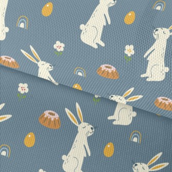 Festive Bunny With Cake Waterproof Oxford