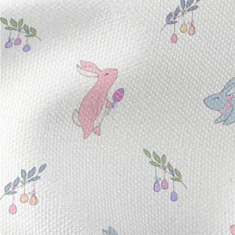 Easter Bunny And Colorful Eggs Waterproof Canvas