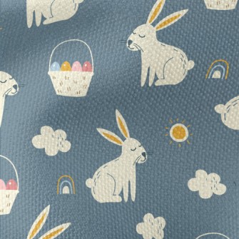 Hand Drawn Festive Rabbit Waterproof Canvas