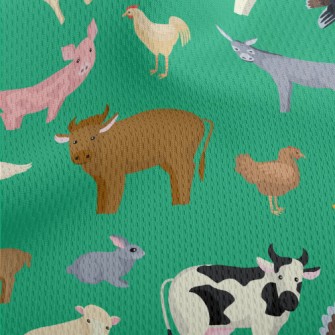 Cartoon Domestic Animals Doodl Athletic Mesh Flat Back