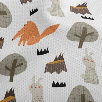 Forest Fox And Hare Athletic Mesh Flat Back