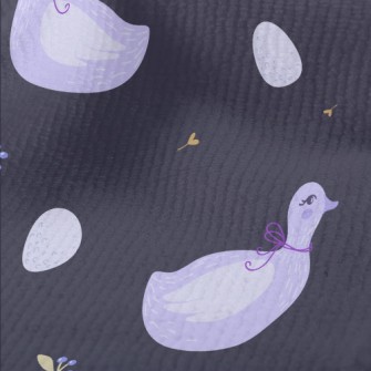 Elegant Purple Swan Terry