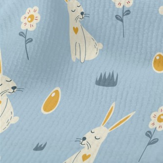 Elegant Bunny And Easter Eggs Terry