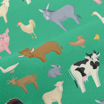 Cartoon Domestic Animals Doodl Performance Linen