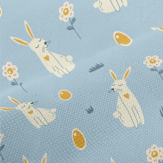 Elegant Bunny And Easter Eggs Performance Linen