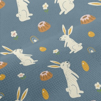 Festive Bunny With Cake Performance Linen