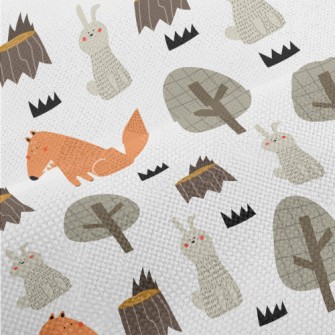 Forest Fox And Hare Performance Linen