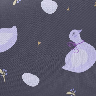 Elegant Purple Swan Twill