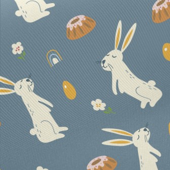 Festive Bunny With Cake Twill