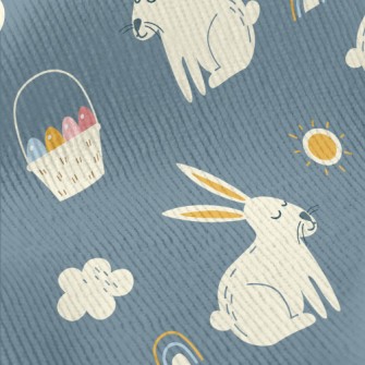 Hand Drawn Festive Rabbit Standard Corduroy