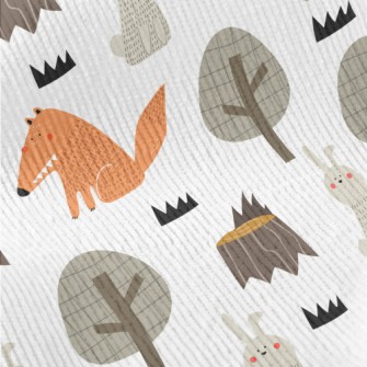 Forest Fox And Hare Standard Corduroy