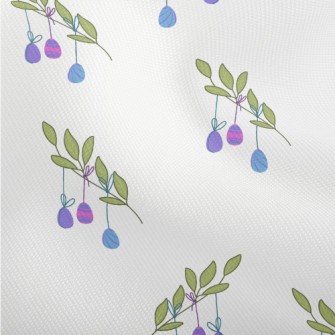 Easter Eggs Hanging On Branche Dobby