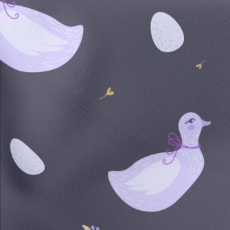 Elegant Purple Swan Stretch Ponte