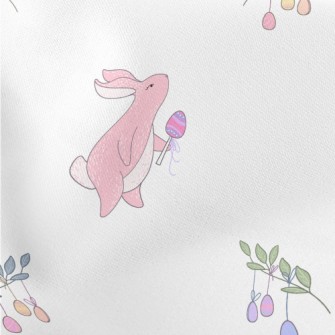 Easter Bunny And Colorful Eggs Stretch Ponte