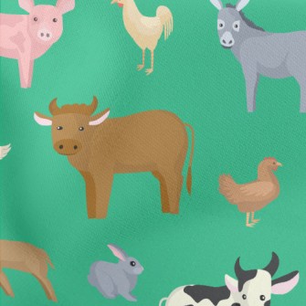 Cartoon Domestic Animals Doodl Stretch Ponte