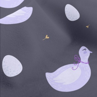 Elegant Purple Swan Micro Fleece