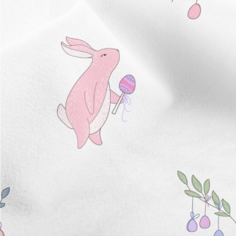 Easter Bunny And Colorful Eggs Micro Fleece