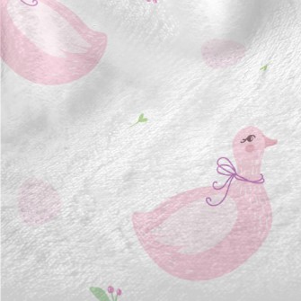 Elegant Pink Swan Minky