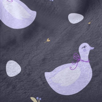 Elegant Purple Swan Minky
