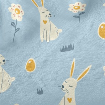 Elegant Bunny And Easter Eggs Minky