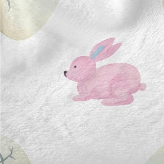 Hand Drawn Watercolor Rabbit Minky