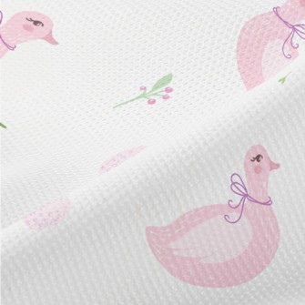 Elegant Pink Swan Piqué