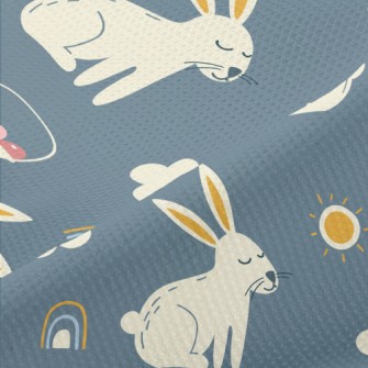 Hand Drawn Festive Rabbit Piqué