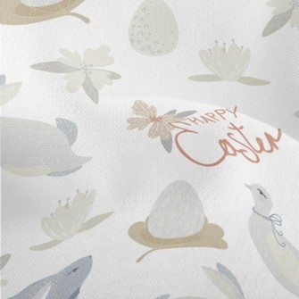 Exquisite Easter Illustrations Lightweight Performance Linen
