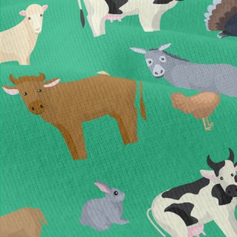 Cartoon Domestic Animals Doodl Modern Jersey