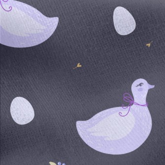 Elegant Purple Swan Jersey Backed Fleece